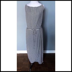 CAbi Large Boat Stripe Maxi Dress #5105 Blue White